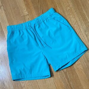 Original Use Blue Elastic Drawstring Mesh Lined Shorts S